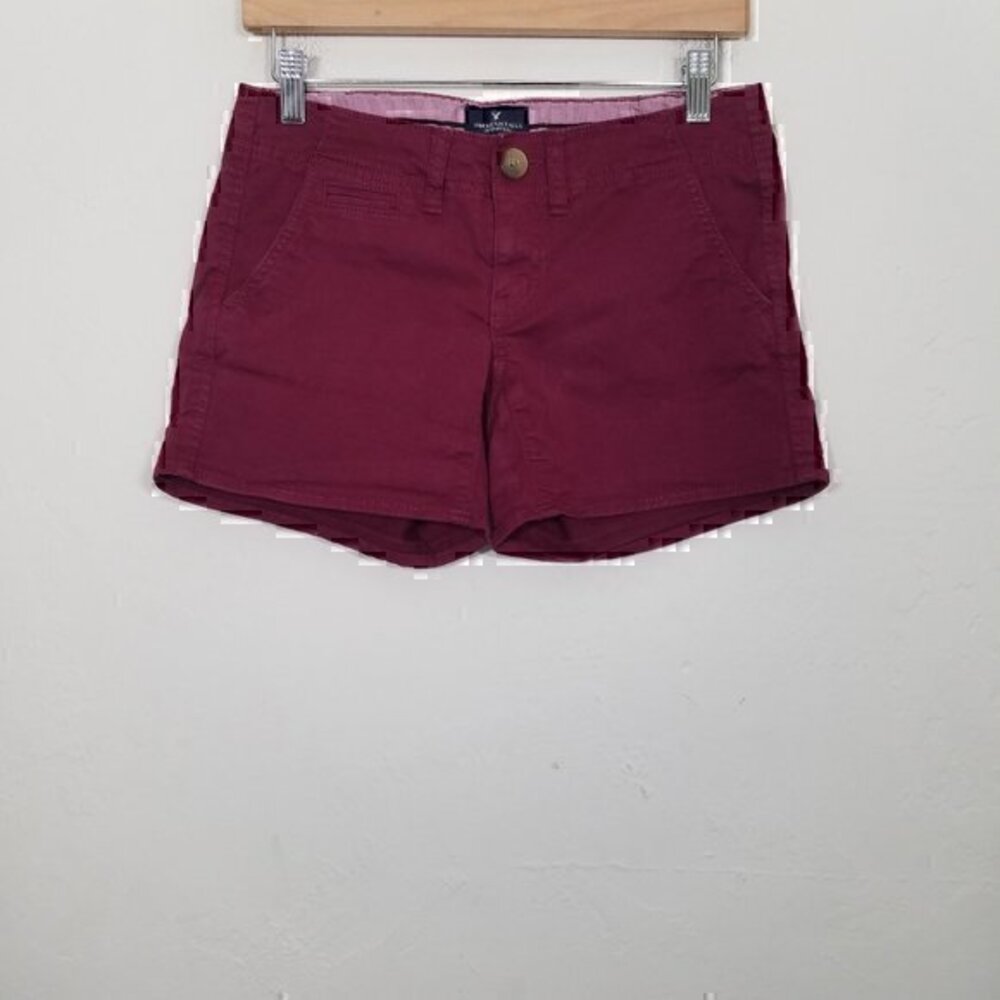 American Eagle Shortie Shorts Red Size 0